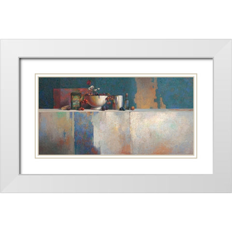 No Title V White Modern Wood Framed Art Print with Double Matting by Dijkstra, Evert