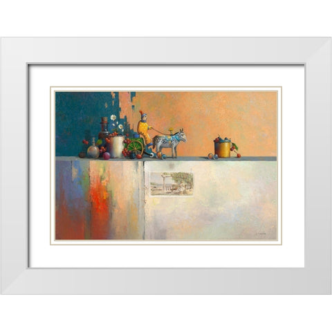 No Title IX White Modern Wood Framed Art Print with Double Matting by Dijkstra, Evert