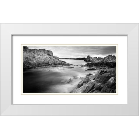 Cote de Granit Rose White Modern Wood Framed Art Print with Double Matting by Seidel, Leo