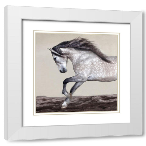 Perseverance White Modern Wood Framed Art Print with Double Matting by Llovet, Jorge