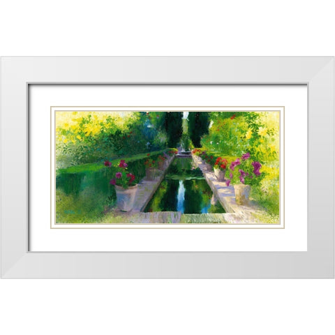 Granada II White Modern Wood Framed Art Print with Double Matting by Cereceda Martinez, Angeles