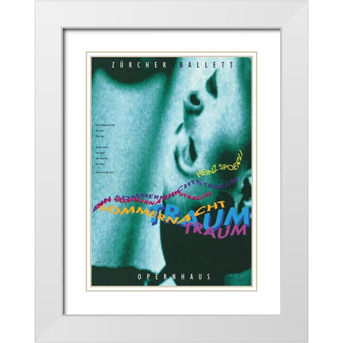 Ein Sommernachtsraum White Modern Wood Framed Art Print with Double Matting by Geissbuhler, K. Domenic