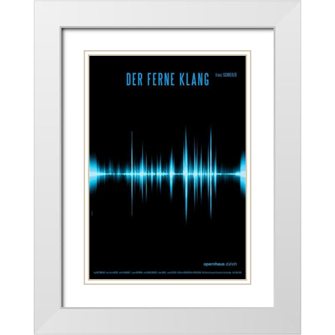 Der ferne Klang White Modern Wood Framed Art Print with Double Matting by Geissbuhler, K. Domenic