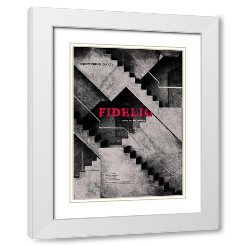 Fidelio White Modern Wood Framed Art Print with Double Matting by Geissbuhler, K. Domenic