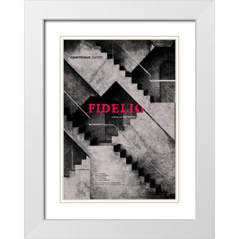 Fidelio White Modern Wood Framed Art Print with Double Matting by Geissbuhler, K. Domenic