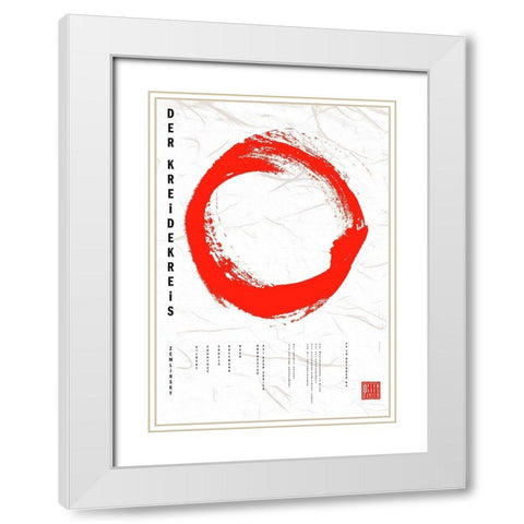 Der Kreidekreis White Modern Wood Framed Art Print with Double Matting by Geissbuhler, K. Domenic