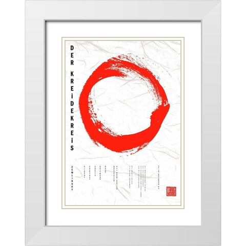 Der Kreidekreis White Modern Wood Framed Art Print with Double Matting by Geissbuhler, K. Domenic