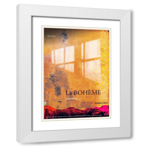 La Boheme White Modern Wood Framed Art Print with Double Matting by Geissbuhler, K. Domenic