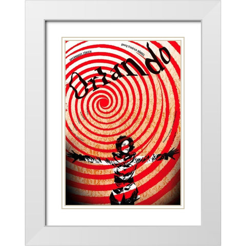 Orlando White Modern Wood Framed Art Print with Double Matting by Geissbuhler, K. Domenic