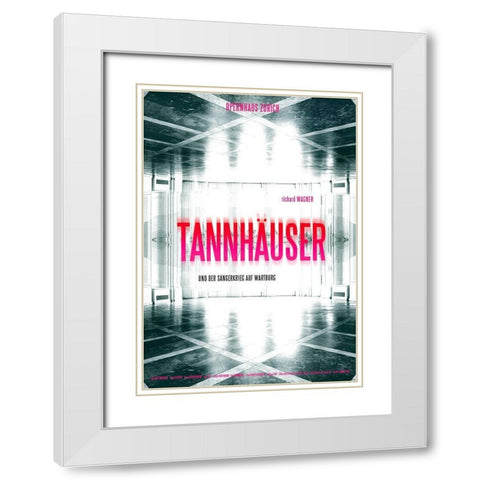 Tannhauser White Modern Wood Framed Art Print with Double Matting by Geissbuhler, K. Domenic
