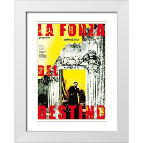La Forza del Destino White Modern Wood Framed Art Print with Double Matting by Geissbuhler, K. Domenic