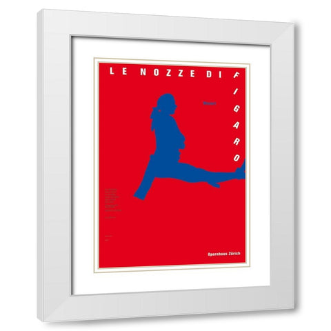 Le nozze di Figaro White Modern Wood Framed Art Print with Double Matting by Geissbuhler, K. Domenic