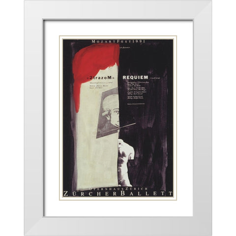 Requiem White Modern Wood Framed Art Print with Double Matting by Geissbuhler, K. Domenic