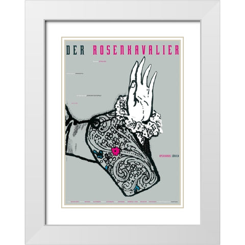 Der Rosenkavalier White Modern Wood Framed Art Print with Double Matting by Geissbuhler, K. Domenic