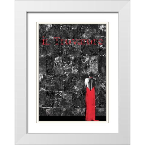 il Trovatore White Modern Wood Framed Art Print with Double Matting by Geissbuhler, K. Domenic
