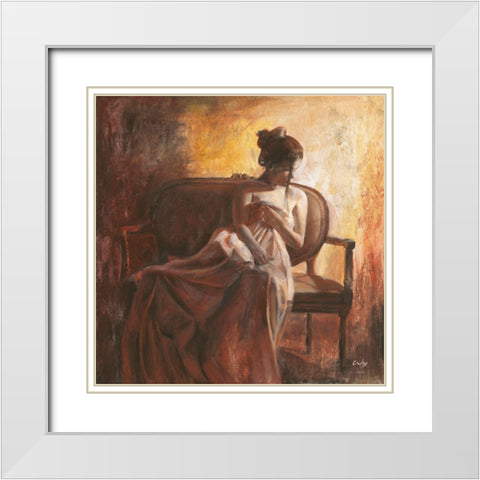 Poetico White Modern Wood Framed Art Print with Double Matting by van den Bogerd, Escha