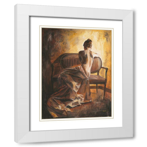 Stanotte White Modern Wood Framed Art Print with Double Matting by van den Bogerd, Escha