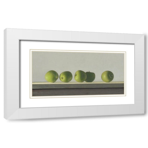 IODK1228 White Modern Wood Framed Art Print with Double Matting by Delaer