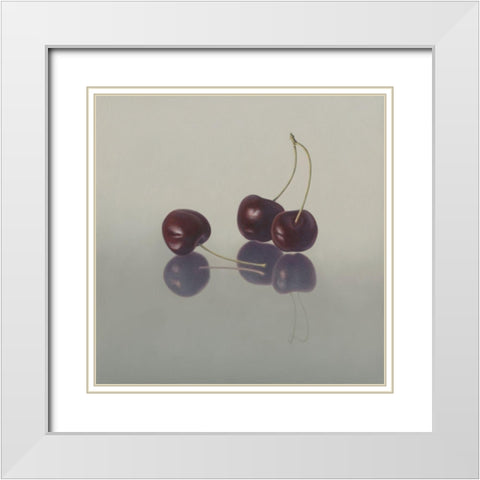 IIDK1263 White Modern Wood Framed Art Print with Double Matting by Delaer