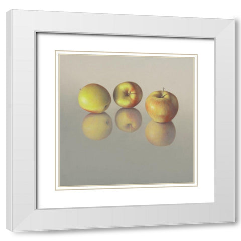 IIDK1258 White Modern Wood Framed Art Print with Double Matting by Delaer