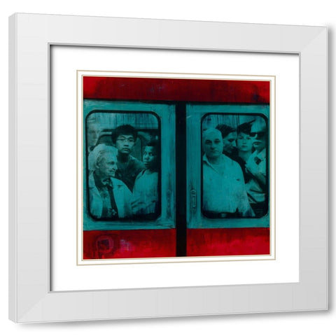 One Way White Modern Wood Framed Art Print with Double Matting by Streicher, Tibo