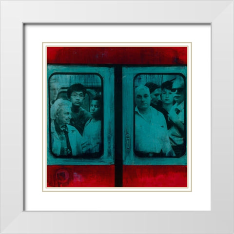 One Way White Modern Wood Framed Art Print with Double Matting by Streicher, Tibo