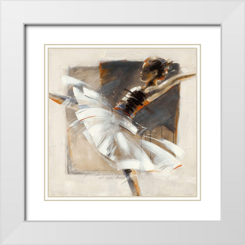 Come Away White Modern Wood Framed Art Print with Double Matting by Meijering, Kitty
