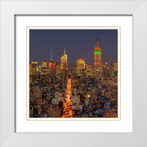 Skyline White Modern Wood Framed Art Print with Double Matting by Terrible, Aurelien