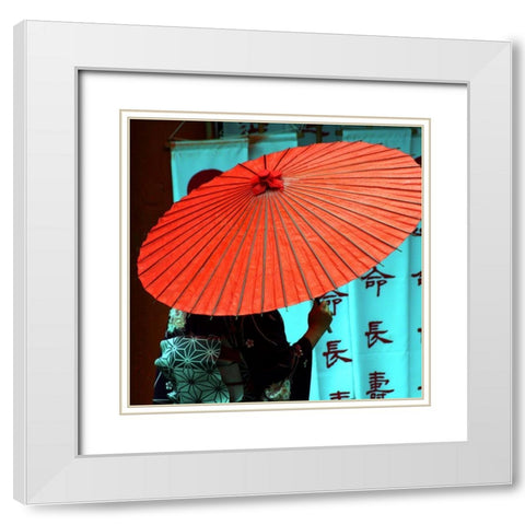 Mystic Woman White Modern Wood Framed Art Print with Double Matting by Weber, Matthias