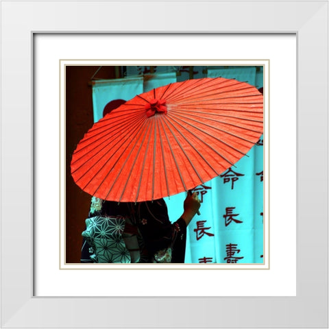 Mystic Woman White Modern Wood Framed Art Print with Double Matting by Weber, Matthias