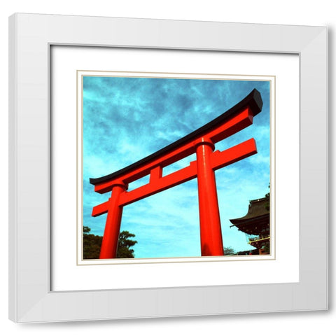 Tori I White Modern Wood Framed Art Print with Double Matting by Weber, Matthias