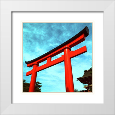 Tori I White Modern Wood Framed Art Print with Double Matting by Weber, Matthias