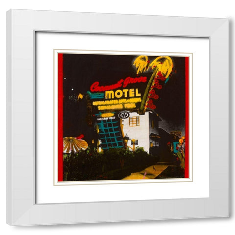 Coconut Motel White Modern Wood Framed Art Print with Double Matting by Olukman, Ayline