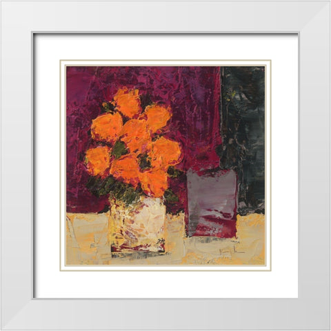 Passion White Modern Wood Framed Art Print with Double Matting by Persillon, Francoise