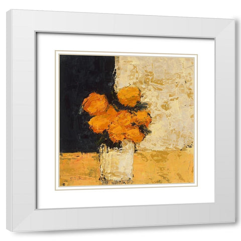 Tendresse White Modern Wood Framed Art Print with Double Matting by Persillon, Francoise