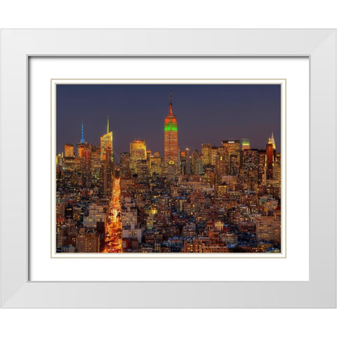 Skyline White Modern Wood Framed Art Print with Double Matting by Terrible, Aurelien