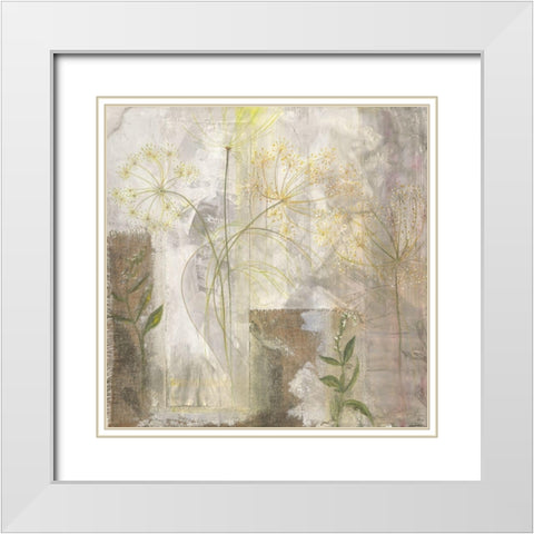 Toile et coton White Modern Wood Framed Art Print with Double Matting by Naudin, Genevieve