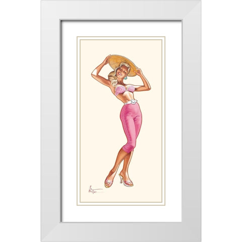 Rose soleil White Modern Wood Framed Art Print with Double Matting by Hitte, Patrick