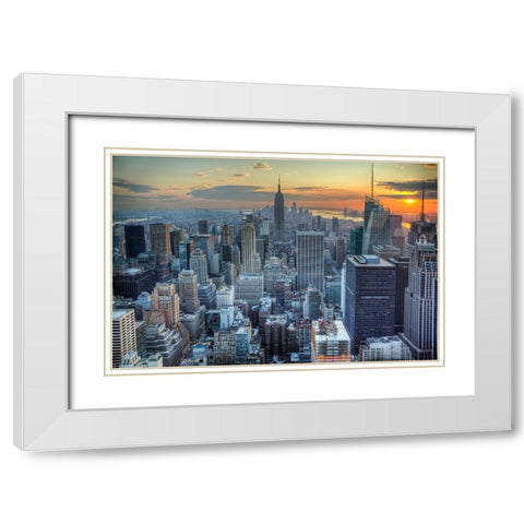 New Years Eve White Modern Wood Framed Art Print with Double Matting by Terrible, Aurelien