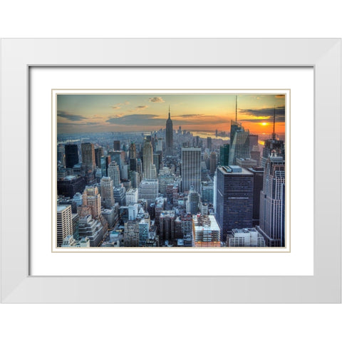New Years Eve White Modern Wood Framed Art Print with Double Matting by Terrible, Aurelien