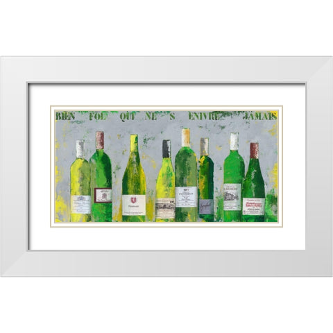 Selection de ma cave I White Modern Wood Framed Art Print with Double Matting by Persillon, Francoise