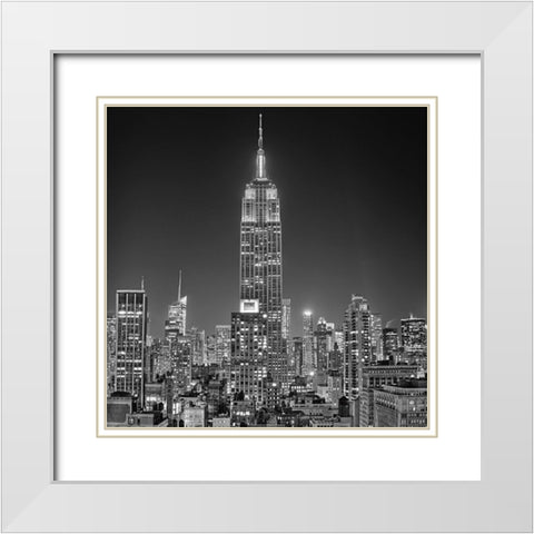 230 5th Avenue White Modern Wood Framed Art Print with Double Matting by Terrible, Aurelien