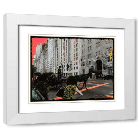 Crazy Horse White Modern Wood Framed Art Print with Double Matting by Simonutti, Riccardo