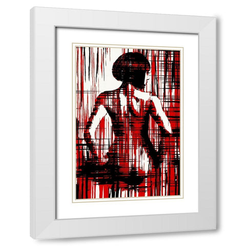 Mon Amour White Modern Wood Framed Art Print with Double Matting by Vinet, Yannick