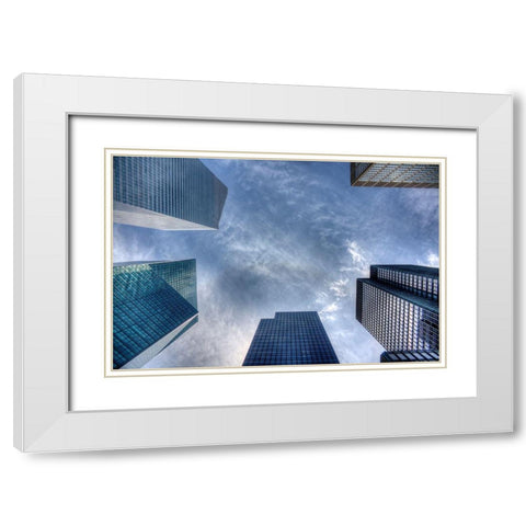 Geometric Game White Modern Wood Framed Art Print with Double Matting by Terrible, Aurelien