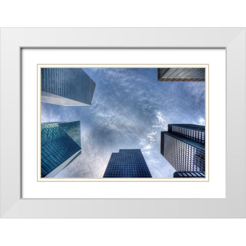 Geometric Game White Modern Wood Framed Art Print with Double Matting by Terrible, Aurelien