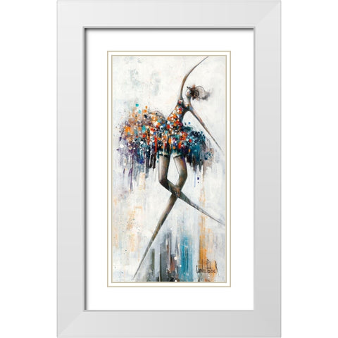 Jazzy and Glamour White Modern Wood Framed Art Print with Double Matting by Cornee, Patrick
