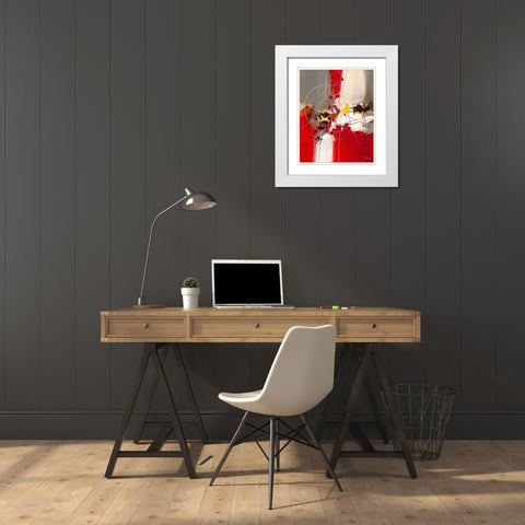 Passage White Modern Wood Framed Art Print with Double Matting by Ball, Veronique