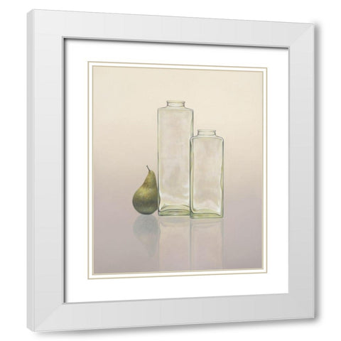 12DK1268 White Modern Wood Framed Art Print with Double Matting by Delaer