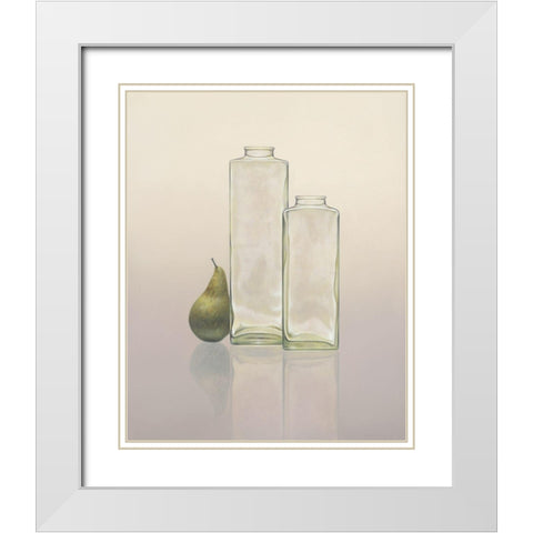 12DK1268 White Modern Wood Framed Art Print with Double Matting by Delaer